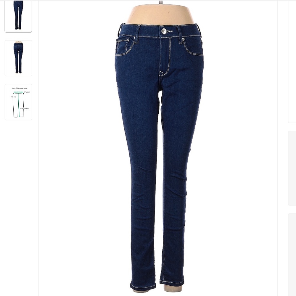 Express Blue Jeans with Contrast Stitching - Sz 6